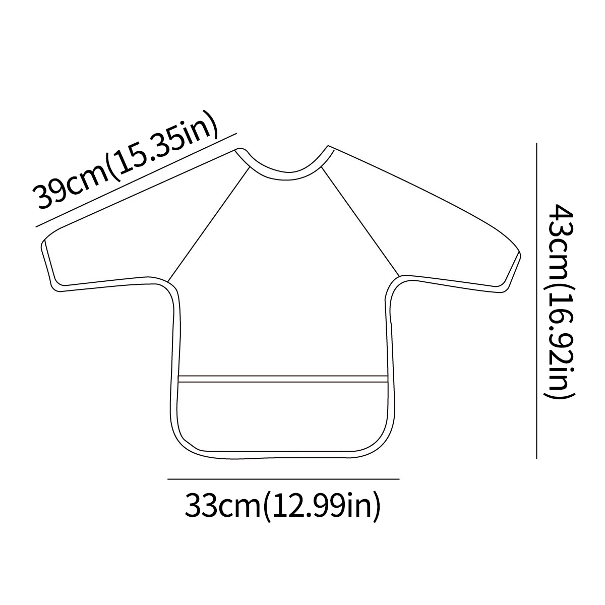 1 Pc Waterproof Baby Feeding B - Bib Long Sleeve 评论和价格
