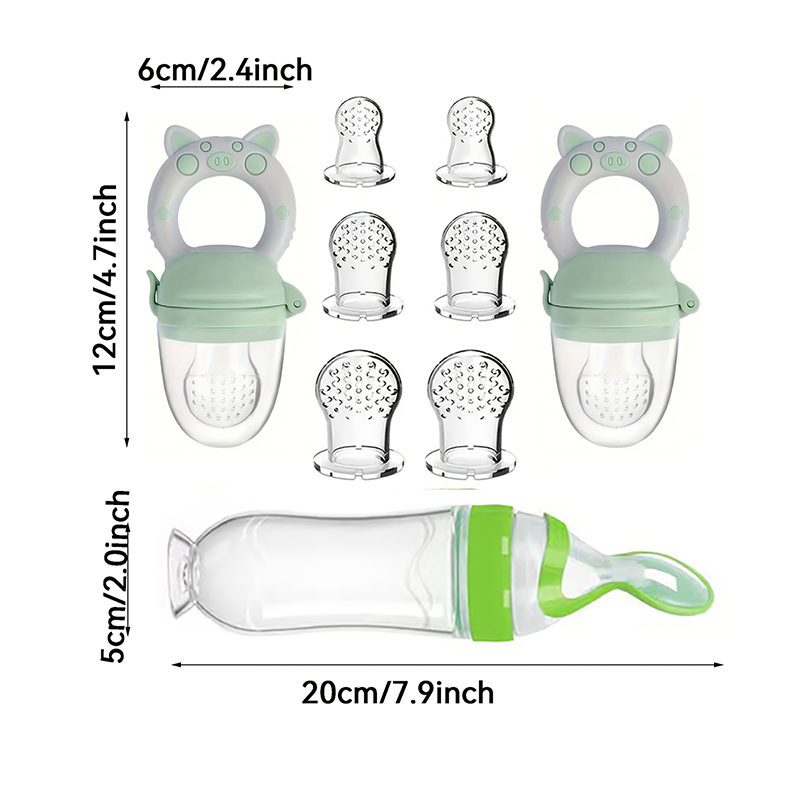 9pcs Feeding Cutlery:1 Silicon - Baby Food Dispensing Spoon 评论和价格
