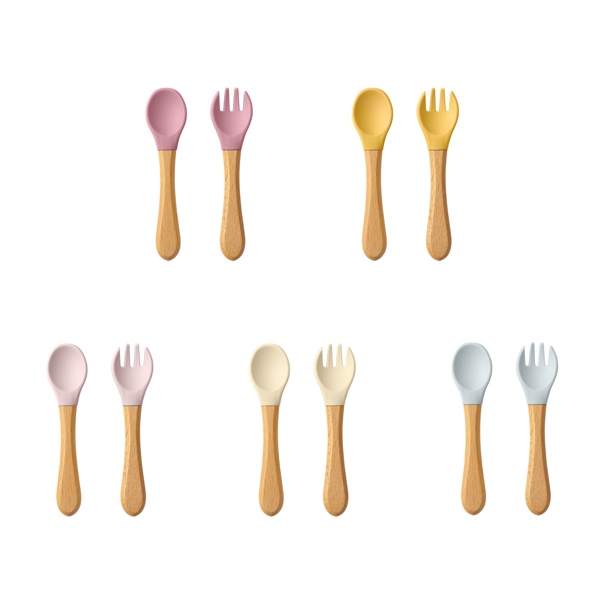 2PCS Baby Learning Spoons Uten - Baby Food Dispensing Spoon 评论和价格