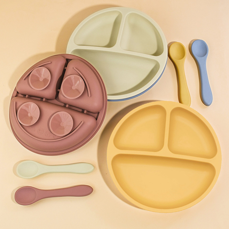 5Pcs Silicone Baby Feeding Set - Baby Food Dispensing Spoon 评论和价格