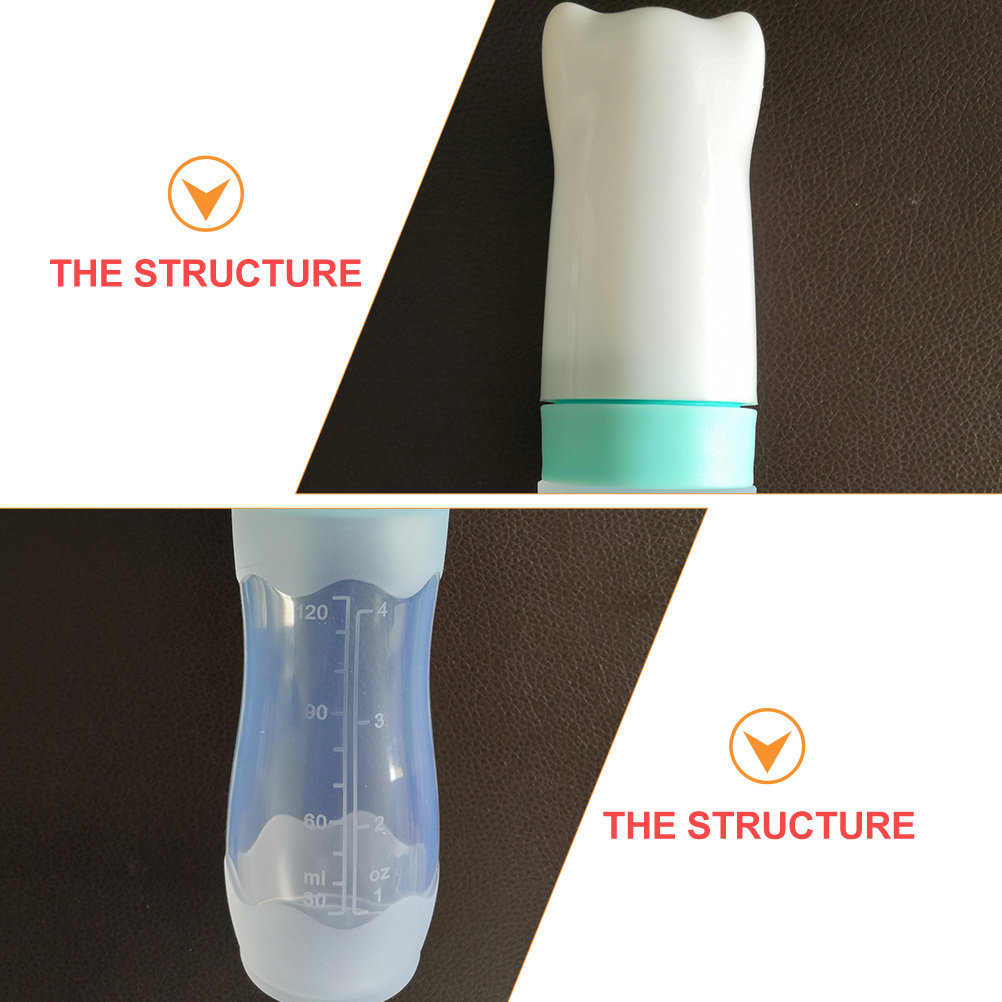 120ml Silicone Feeder Bottle B - Baby Food Dispensing Spoon 评论和价格