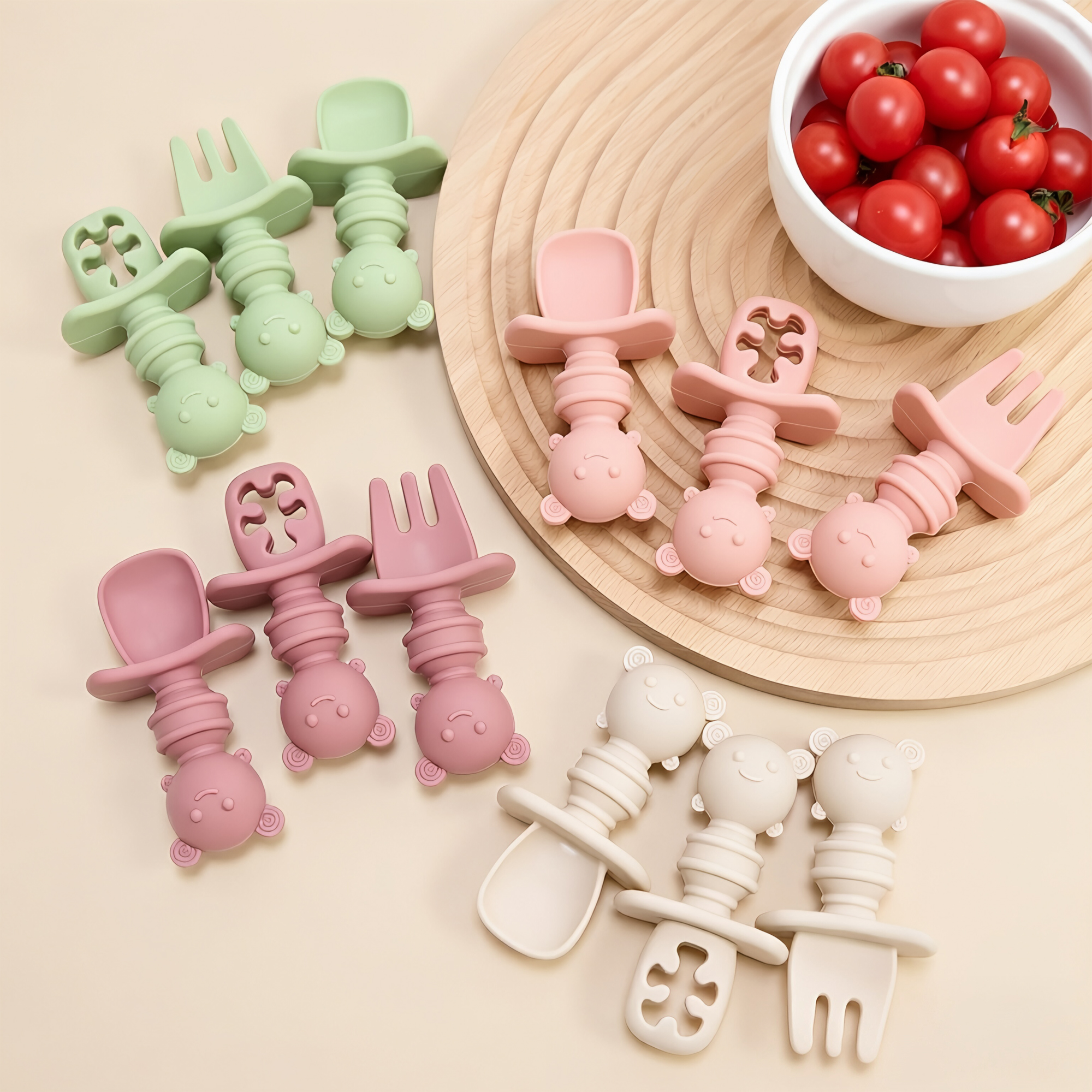 3pcs Short Handle Bee Spoon &  - Baby Food Dispensing Spoon 评论和价格