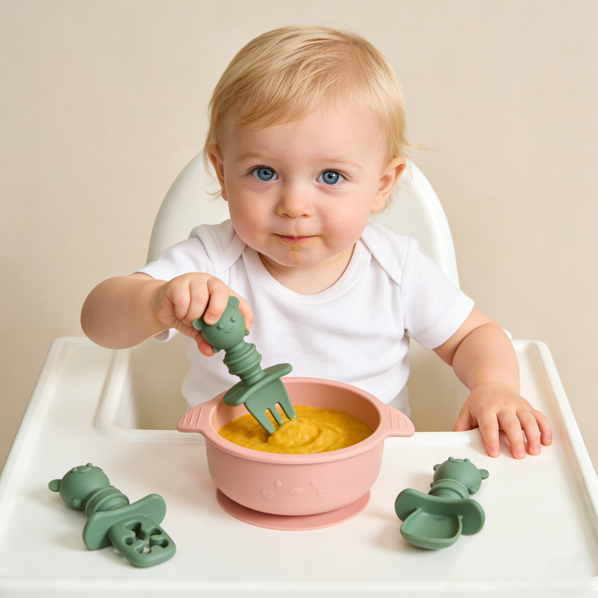 3pcs Short Handle Bee Spoon &  - Baby Food Dispensing Spoon 评论和价格